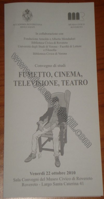 FUMETTO, CINEMA, TELEVISIONE, TEATRO - MUSEO CIVICO DI ROVERETO                                                                                                                                                                                           